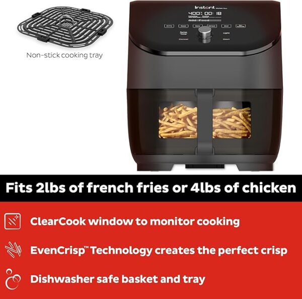 Instant Pot Vortex Plus 6QT ClearCook Air Fryer, Clear Windows - Image 3