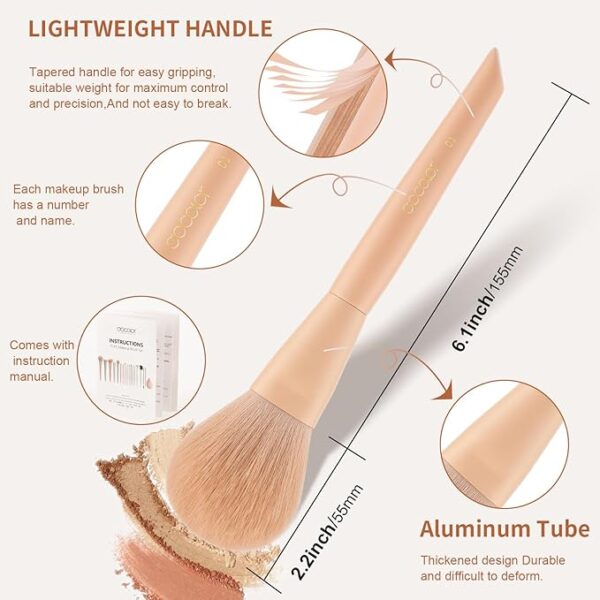 Docolor Makeup Brushes Set 17Pcs Morandi - Image 5