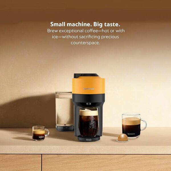 Nespresso Vertuo Pop+ Coffee and Espresso Machine by De'Longhi, Mango Yellow - Image 3