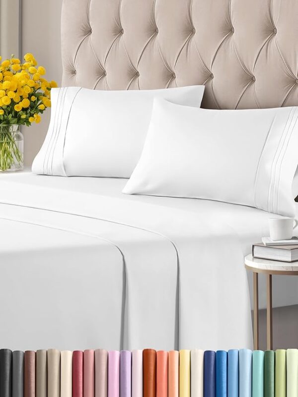 Twin 4 Piece Sheet Set - Breathable & Cooling Bed Sheets