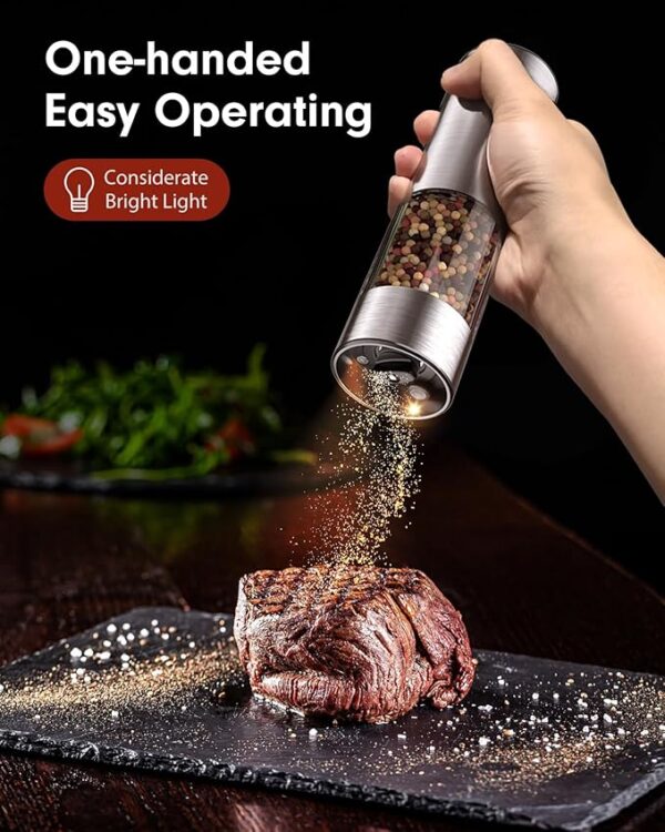 Upgraded Larger Capacity Electric Salt and Pepper Grinder - Image 5