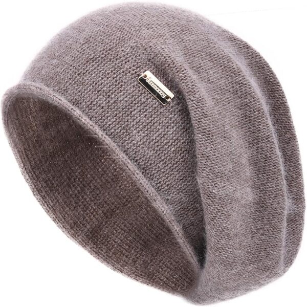 jaxmonoy Cashmere Slouchy Knit Beanie Hat for Women