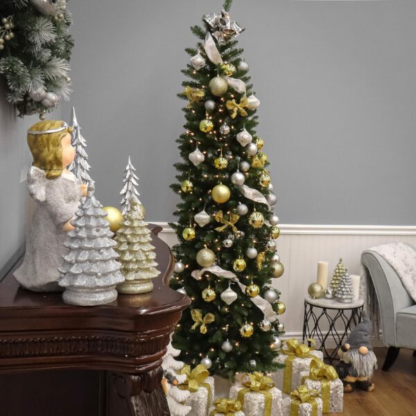Christmas Tree, Green, Kingswood Fir, White Lights, Includes Stand, 6.5 Feet - Image 4