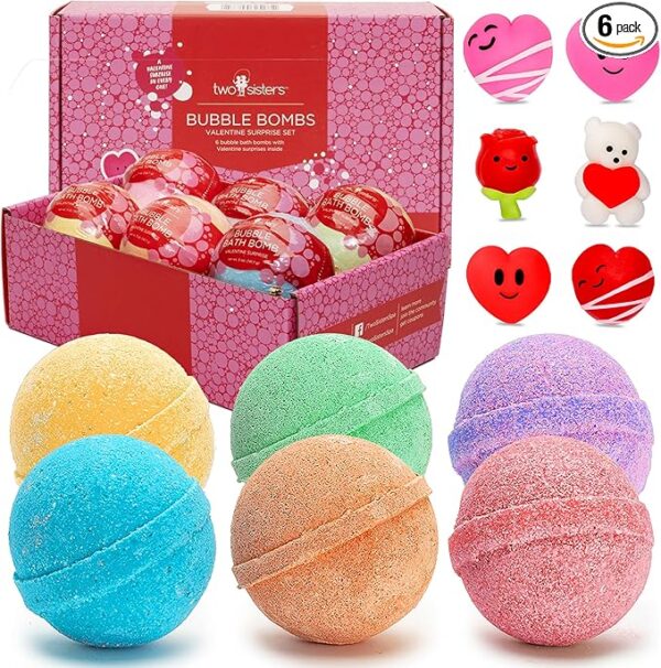 Valentines Bath Bombs for Kids with Surprise Toy Inside - Image 4