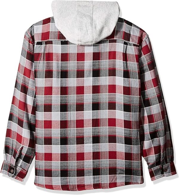 Wrangler Authentics Men's Long Sleeve Quilted Lined Flannel Shirt Jacket - Image 2