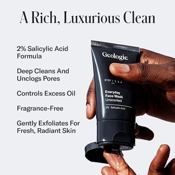 Geologie 2% Salicylic Acid Unscented Face Wash - Image 2