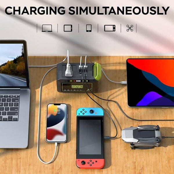 MARBERO Portable Power Station 88Wh Camping Lithium Battery Solar Generator - Image 4
