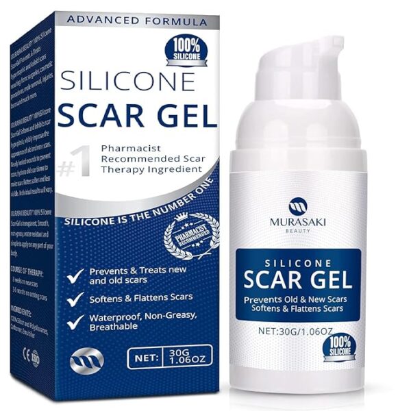 100% Silicone Scar Gel Scar Cream - Advanced Scar Gel for Surgical Scars