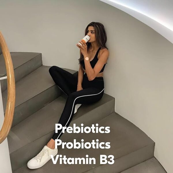 Tru Gutsy Seltzer, Probiotic Prebiotic Drinks with Vitamin B3, Peach Fruit Juice Flavored - Image 4