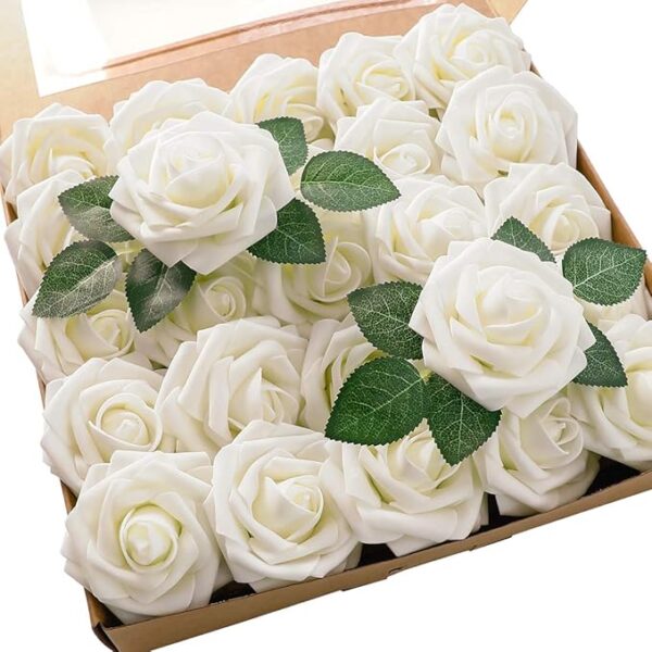 Floroom Artificial Flowers 25pcs Real Looking