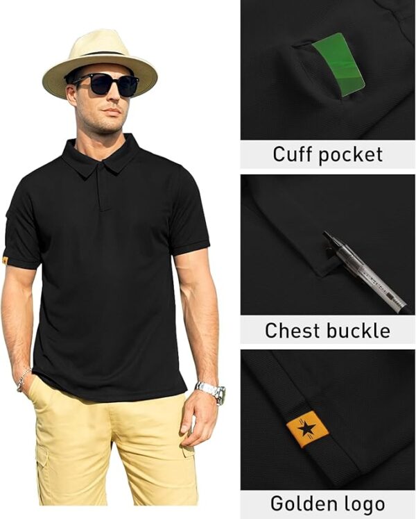 ZITY Mens Polo Shirt Short Sleeve Sports Tactical - Image 3